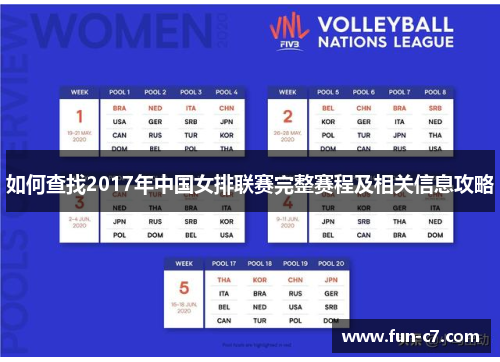 如何查找2017年中国女排联赛完整赛程及相关信息攻略